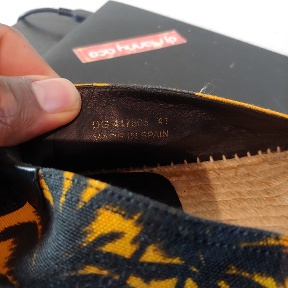 $475 YSL YVES SAINT LAURENT PALM TREE ESPADRILLE FLAT SHOES Sz 41 Us 8 - Picture 8 of 8